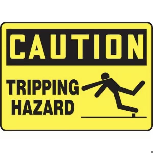 Accuform OSHA CAUTION Safety Sign TRIPPING MSTF616VA MSTF616VA - main